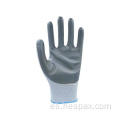 Guantes de seguridad de nitrilo liso anti-aceite de servicio pesado de Hespax